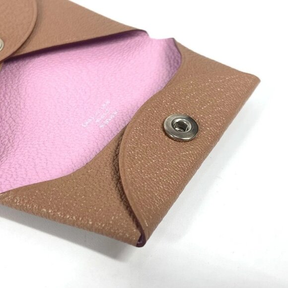 HERMES Bicolor Bastia Verso Wallet Coin Compartment Square coin purse Unused - Picture 9 of 16